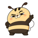 ExcuseBee mascot looking pleased with itself