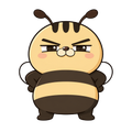 ExcuseBee mascot, arms crossed and confident